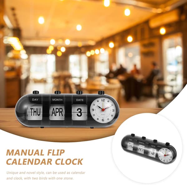 1 stk Evighetskalender for skrivebord Manuell Omvending Kalender Hjemmekontor Cale