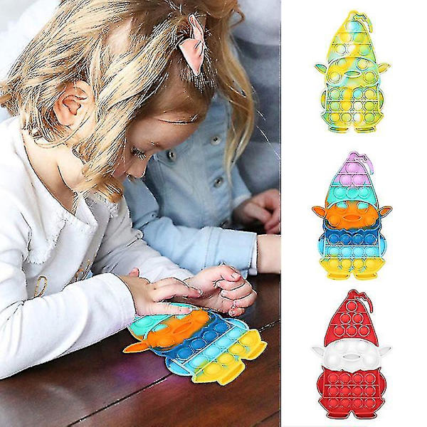 Santa Claus Shape Push Bubble Gadgets Sensoriska leksaker Särskilt DXGHC