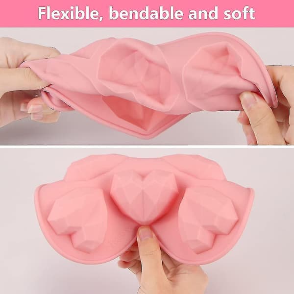 2 Silikonformar, 6-håls 3D S Silikonform, kompatibel med DXGHC