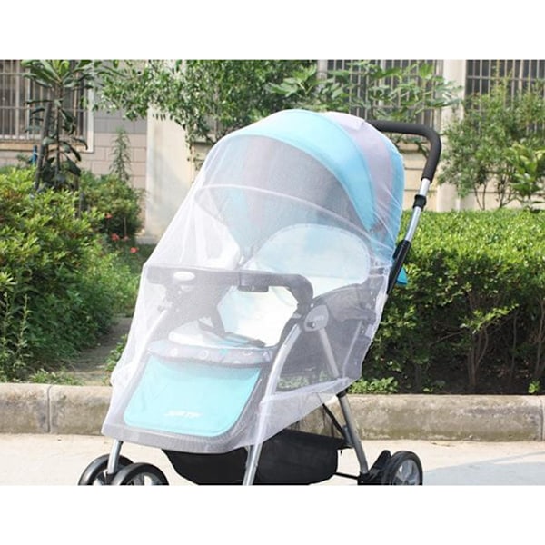 Barnevognsnet, Universal Myggenet Beskyttelse mod Fluer og Insekter til Klapvogn, Barnevogn, Lift, Stroller, Vugge, Kurv