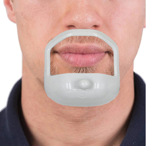 Skäggformare-kit Halkskyddande Mall för Getskägg Mustasch Stylingverktyg B
