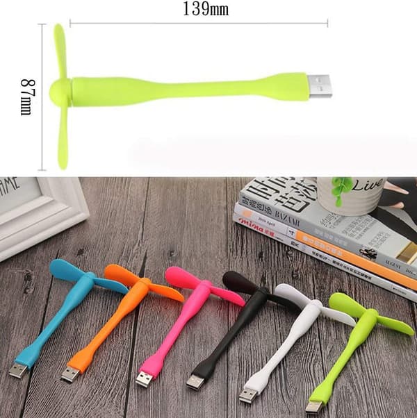 6-pak Mini USB-blæser, Stille og Fleksibel, Mini Køleblæser, Stille