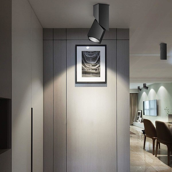 12W Loftlampe LED Downlight, Justerbar Lampehoved Vinkel