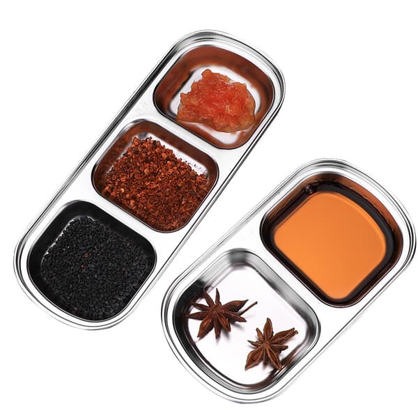 Saucefad i Rustfrit Stål - Soyasauce, Tomatsauce, Salt, Eddike, Sukker