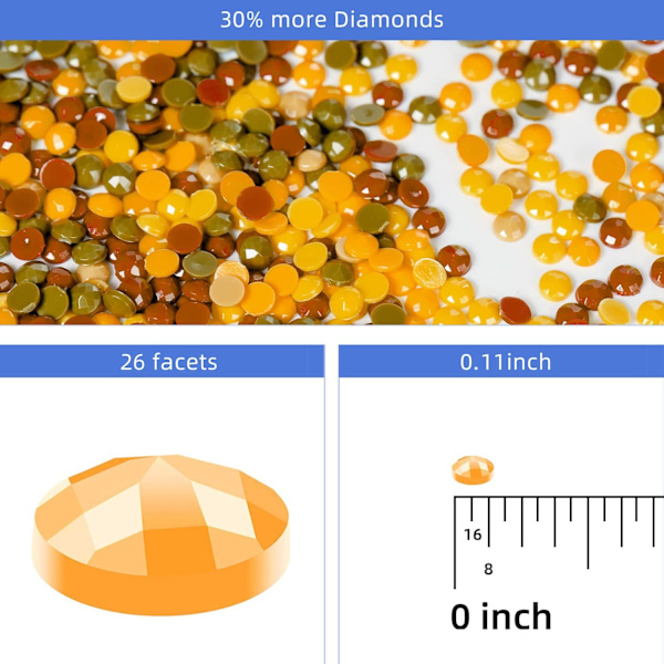 Diamantmålning Kit för Vuxna, 12x16 Tum DIY Måla efter Nummer