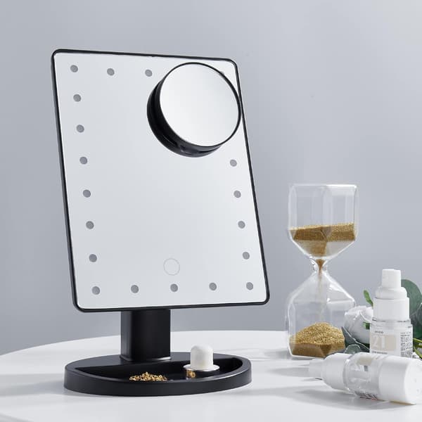 Belyst Spejl, 10X Forstørrende LED Makeup Spejl, LED Spejl, USB