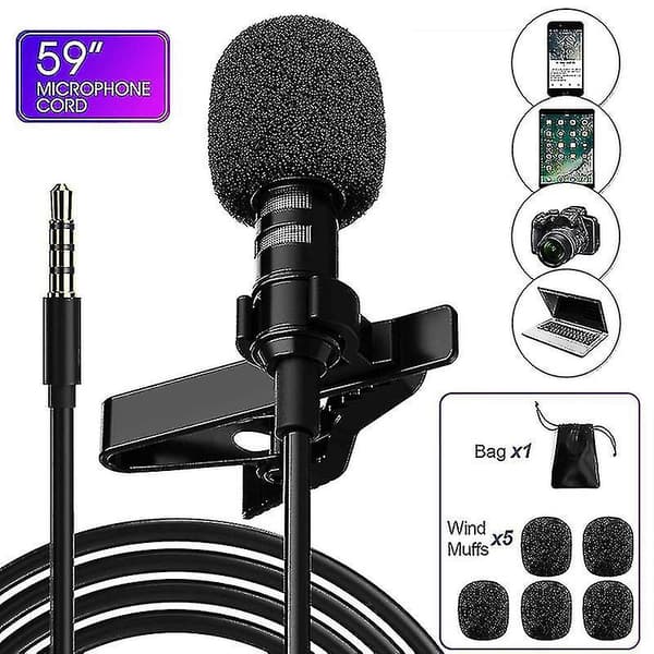 3,5 mm Mini Mikrofon Lavalier Mikrofon Kompatibel Med Int DXGHC