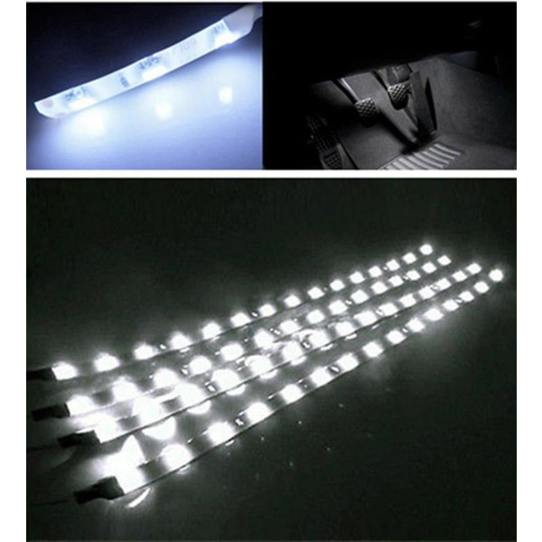 10 Stk Vanntett Fleksibel Led Strip Underbody Light For Car Moto