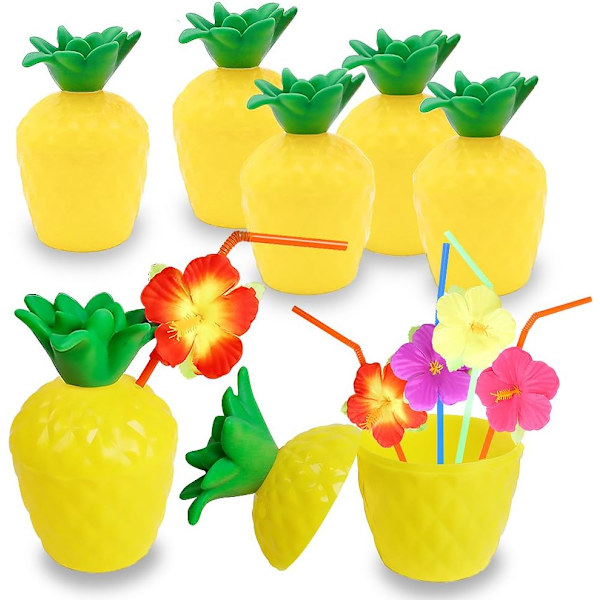 7 stk 201-300ml Ananas Kopper, Plast Ananas Kopper, Passer for