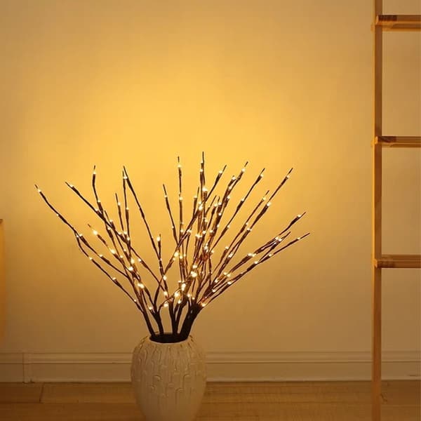 3 stk LED simuleret gren blomsterarrangement lysstreng