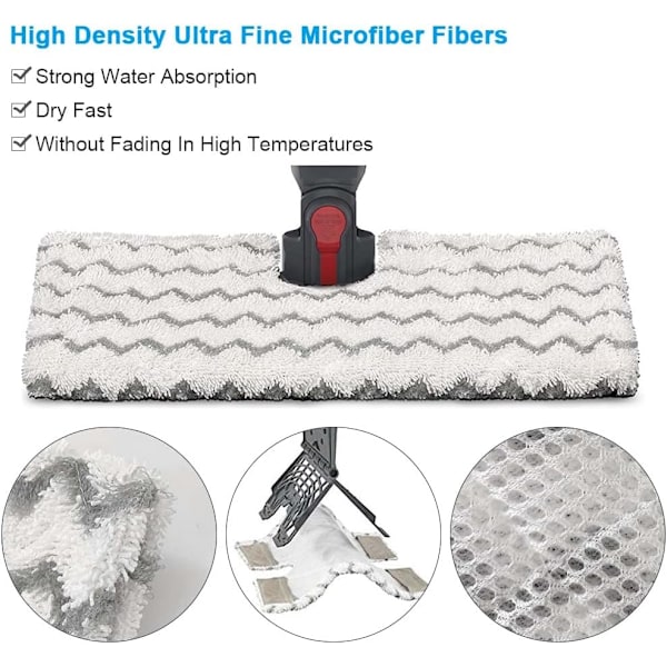 Vaskbare Mikrofiber Dampmoppputer Rengjøringsputer Erstatning DXGHC