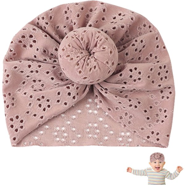 Baby Halsklæde Knude - Sød Baby Turban Knude med Jacquard Behandling -