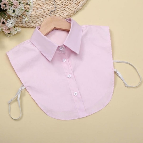 2 stycken rosa falsk krage avtagbar halvskjorta för kvinnor falsk