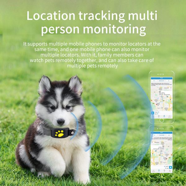 GPS-paikannin koirille, reaaliaikainen sijainti ja älykäs aktiviteettiseuranta, vedenpitävä, pieni ja kevyt, vedenpitävä ja ladattava