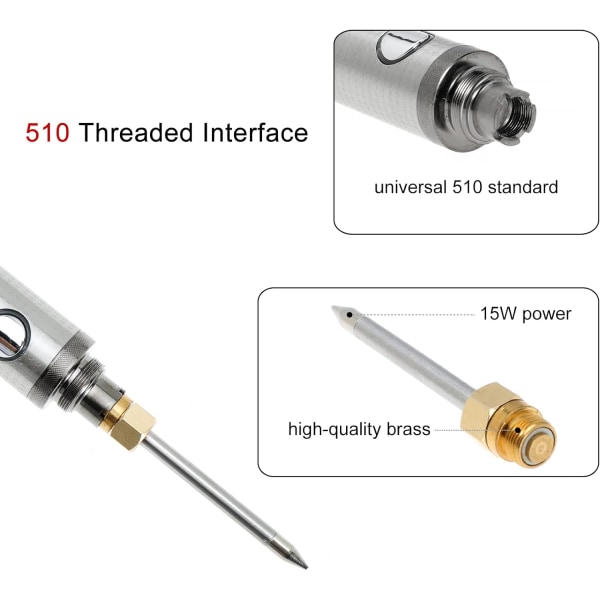 Portabel USB-driven sladdlös lödkolvssats 1600mAh trådlös laddning