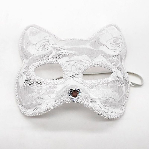 Dww-cat Maskeradmask Lyxig Sexig Kattmask Med Pärlor Dekoration DXGHC