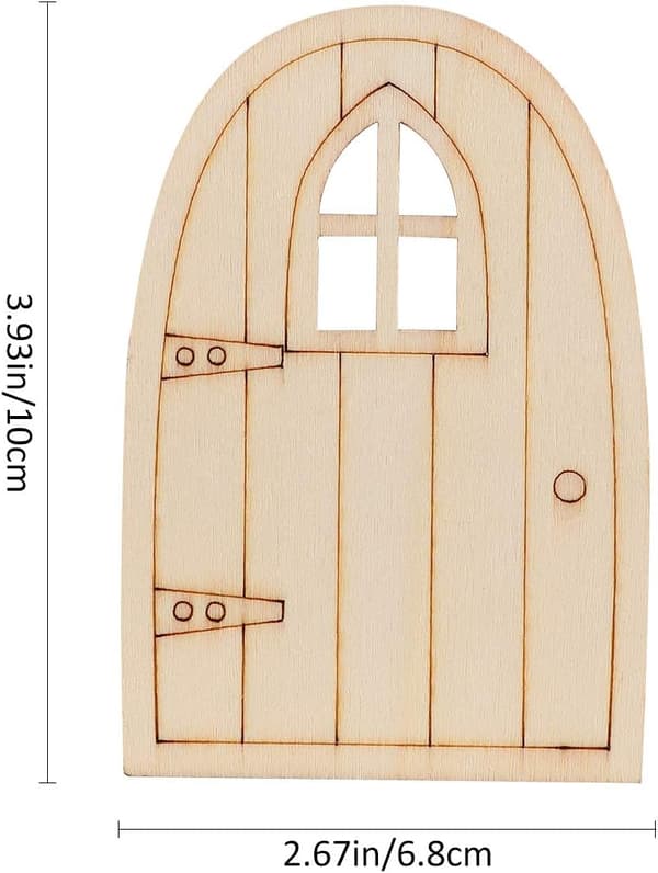 20 stk Ubehandlede Mini Alvedør Ornamenter i Tre