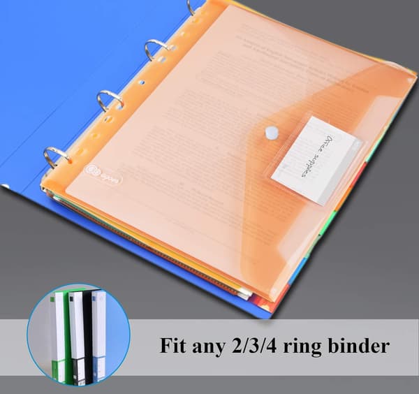 Set med 24 A4-dokumentfickor, transparent färg, transparent A4