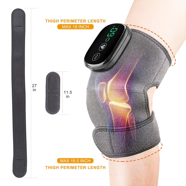 Opvarmet knæmassageapparat, opvarmet slidgigtmassagerende knæbøjle