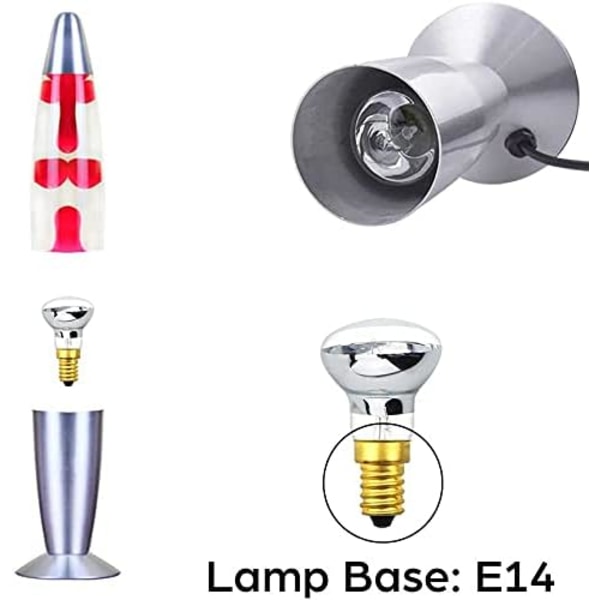 2-pack R39 E14 reflekterande glödlampa Spotlight Dimbar lavalampa 25W S