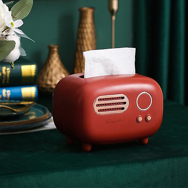Vävnadslådehållare, Retro Radio Mönster Vävnadslådehållare Vävnad B DXGHC