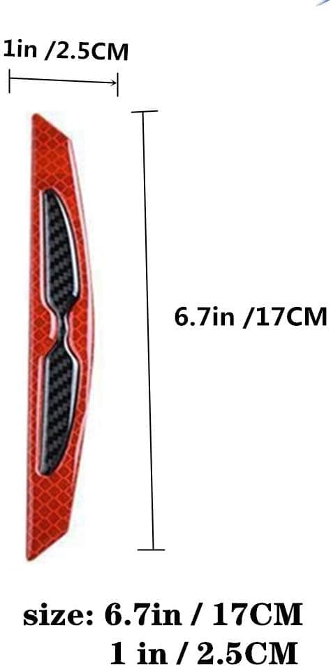 4 st 3D Super Silver Reflekterande Dekaler Svart Äkta Kolfiber