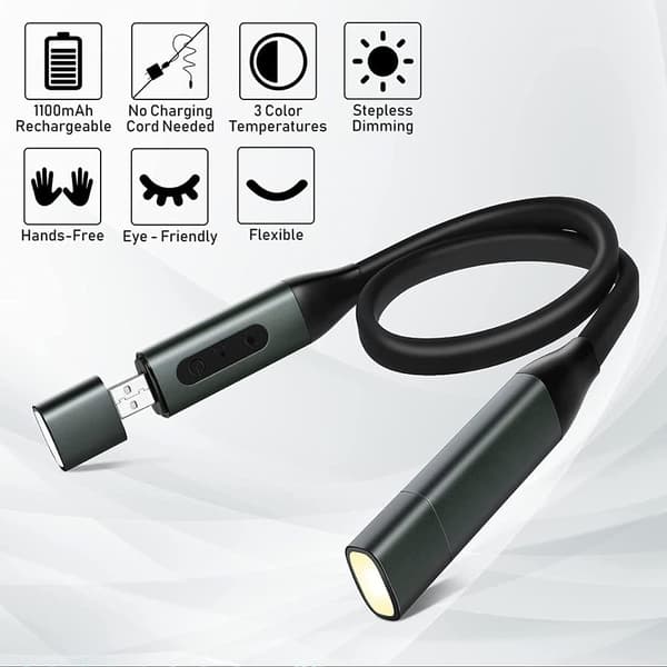 LED Læselampe, LSNDEE Læselampe USB Genopladelig Natøje