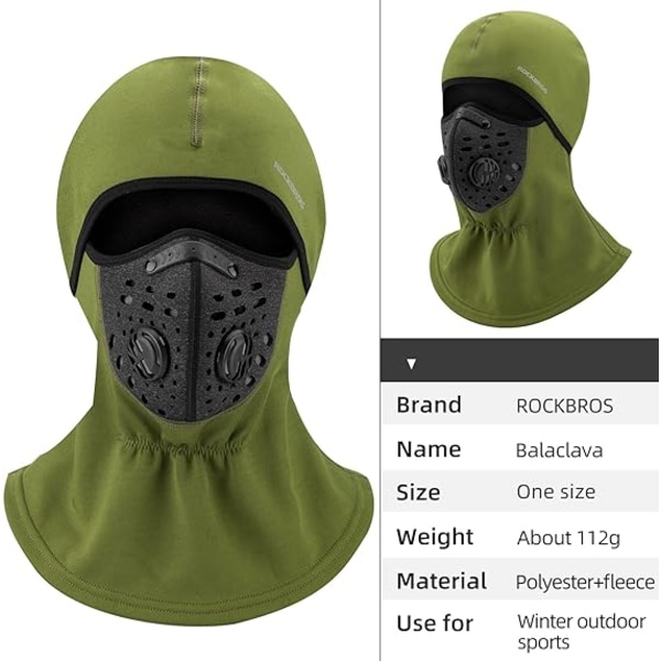 Skimask balaclava vintermask män balaclava kallt väder varm ma