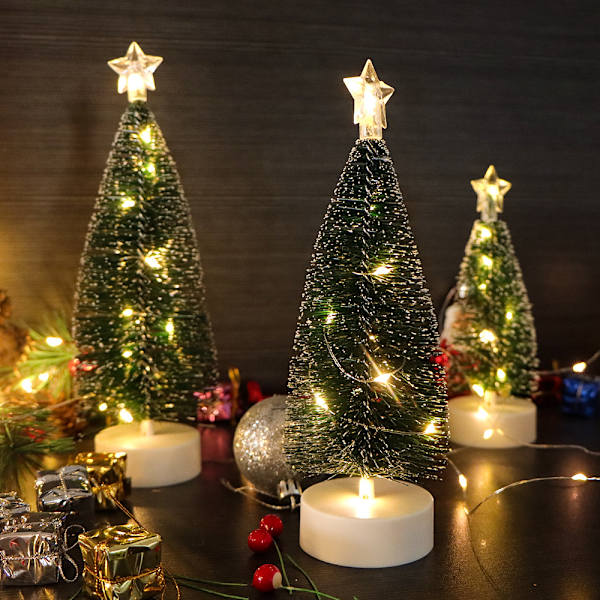 3-pack LED-julklappsträdsträngljus för lägenhet och innergård H