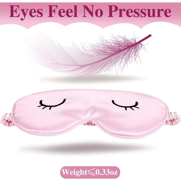 4 stycken Sleep Eye Masks Silk Sleep Eye Cover (Med förvaringsväska)C