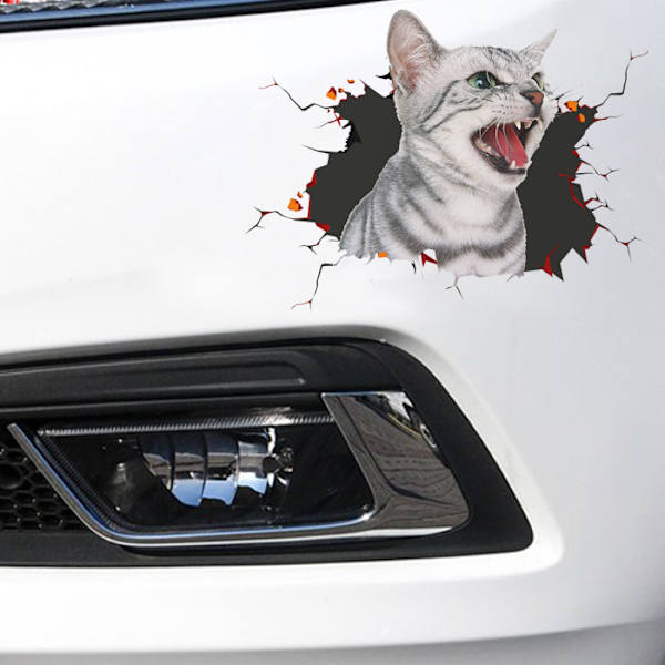 7 kpl 7 tyyliä 3D-simulaatio söpö kissa persoonallinen luova auto