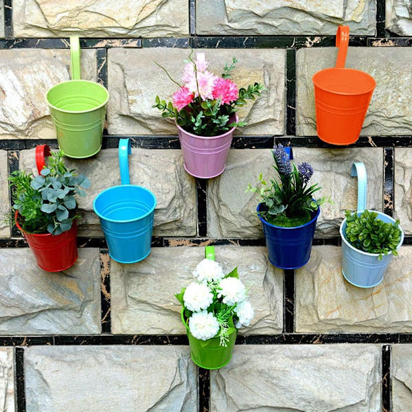 Dewenwils Sæt af 6 Hængende Metal Blomsterpotter til Indendørs DXGHC
