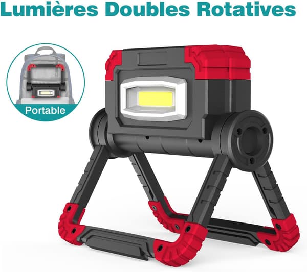 LED Flomlys USB Oppladbart Bærbar Spotlight Bygge S