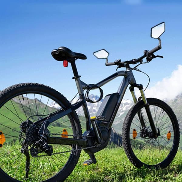 Cykelbackspegel, HD-säkert glas, extra stor spegel