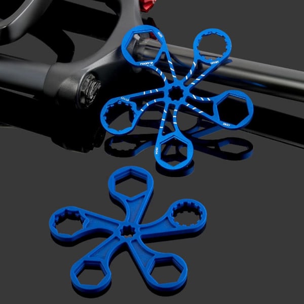 Cykelnøgle Reparationsværktøjer til MTB Cykelgaffel Professionel Nylon 5 Hoved Gaffel MTB Cykelværktøj Gaffel Skulder (Aluminium Legering)