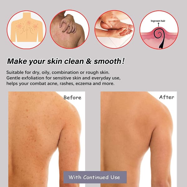 3 par Exfolierande Duschhandskar Kroppsskrubbhandskar Badhandskar DXGHC