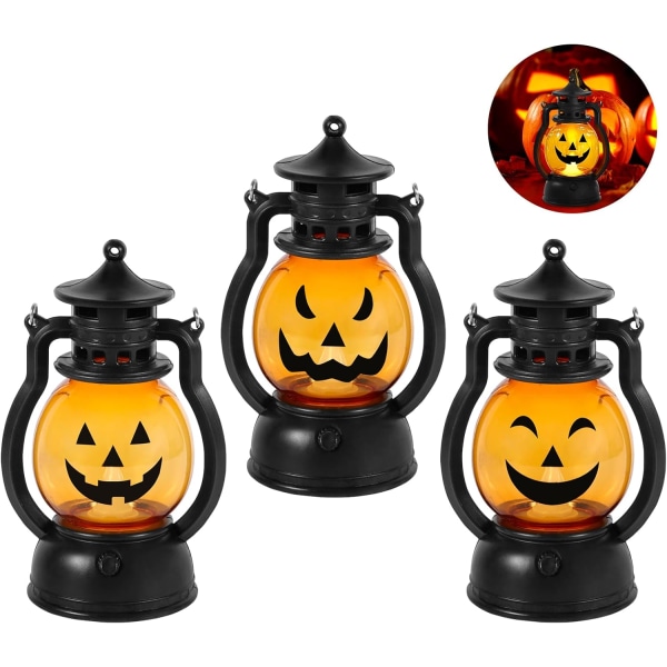 3 st Halloween barnlykta, LED-pumpalykta, Halloween DXGHC