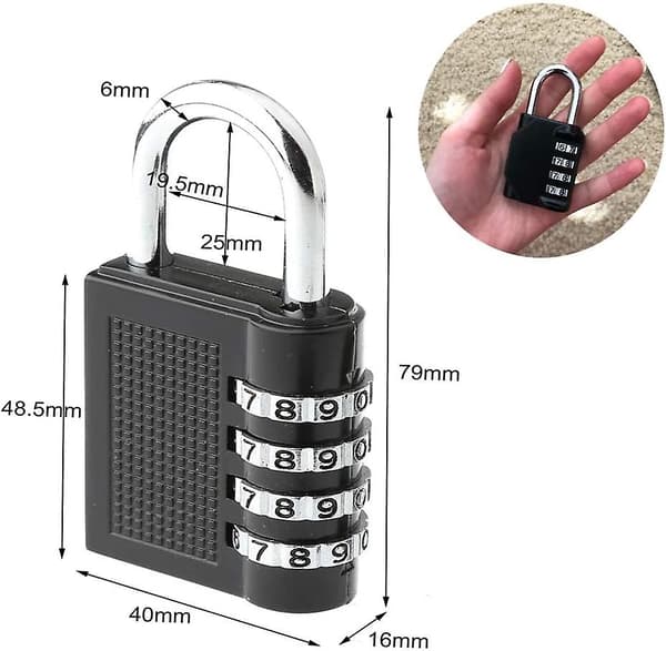 Kombinationsslås Højtydende Lås Hængeslås 4-cifret