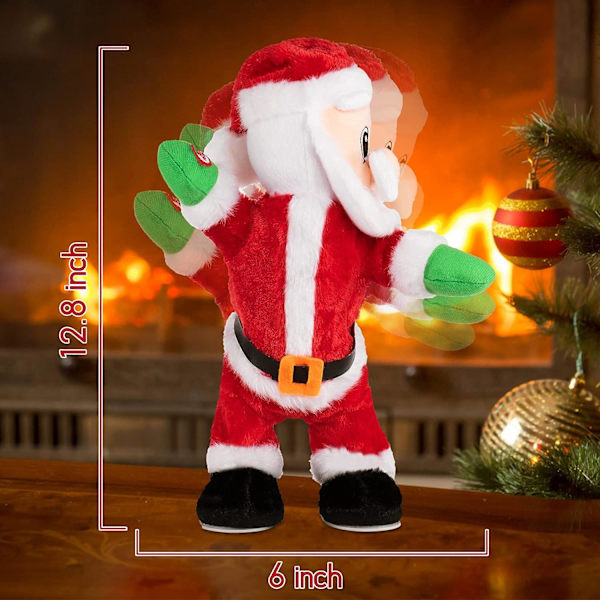 Twerking Tomte, 14\" Tomtedockan Animerade Julleksaker Sjunger