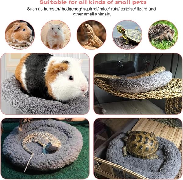 Hamstrarbädd, Rund Sammetsvarm Sovmatta för Hamster/Igelkott/