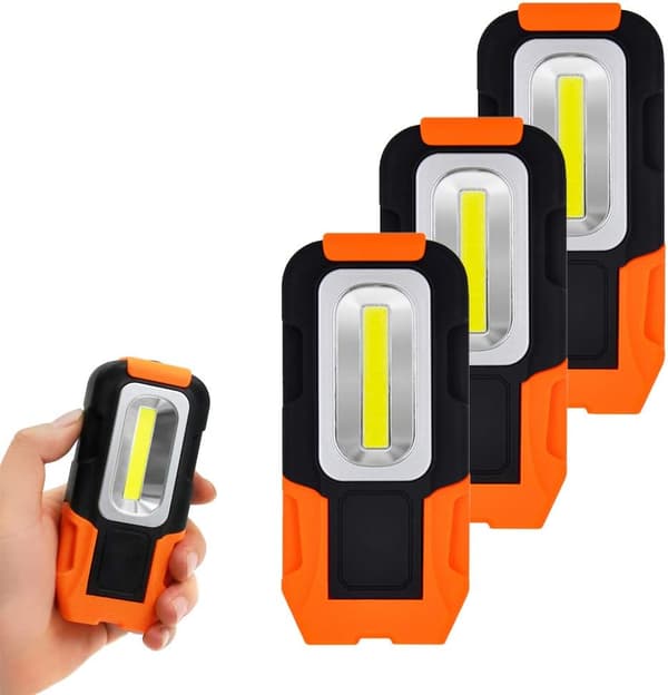 LED Arbejdslys 3W COB LED Bærbar Magnetisk Lommelygte AAA Batteri