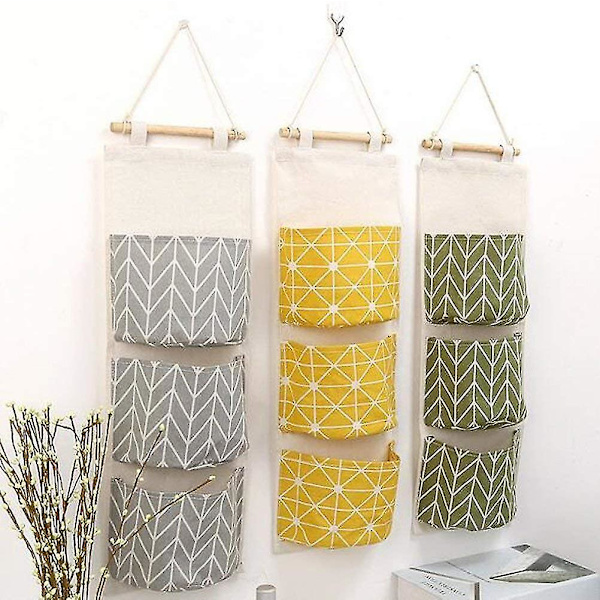 Dewenwils 3st Sac De Rangement Suspendu Mignon En Tissu De L DXGHC