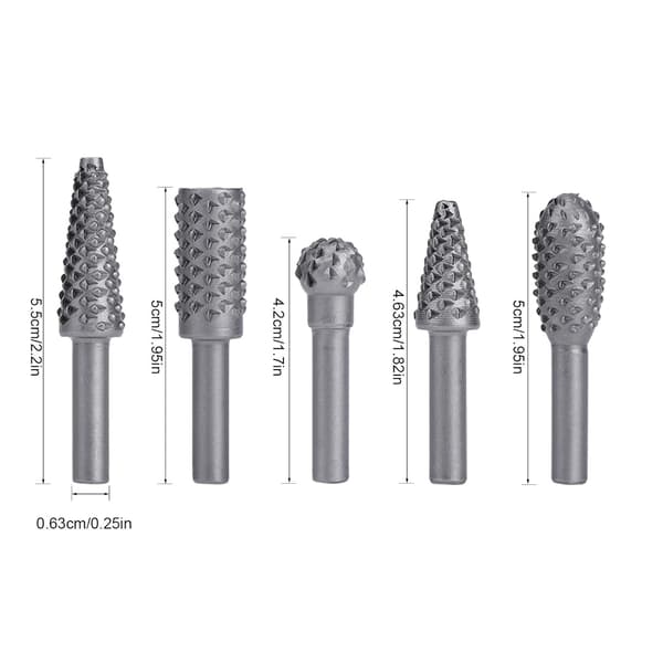 Rotary Burr Sæt Kraftværktøjer Træ Slibning Solid Stål Rasp Carbid