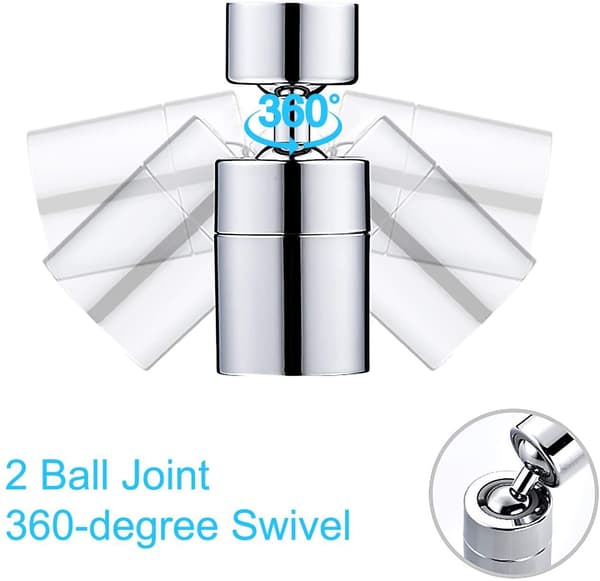 22mm Vandbesparende Køkkenhane Luftblander Dobbeltfunktion 360 De DXGHC