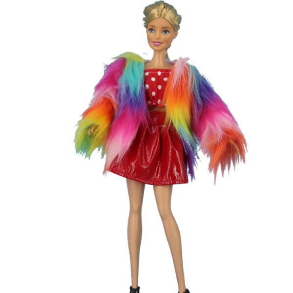 13 st 30 cm Barbie dockkläder Mode päls päls vinter c