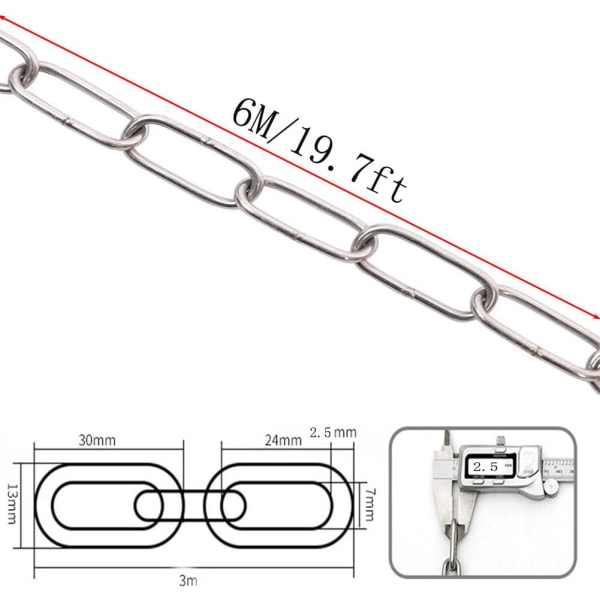 Strong and Sturdy 304 Stainless Steel Chain with Steel Welded Lin