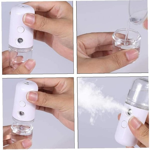 2-pack, Nano Spray Hydrator Ansiktsluftfuktare Small Portable Rech