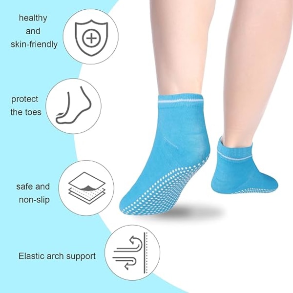 8 pairs non-slip socks women, yoga pilates socks, grip sport  DXGHC