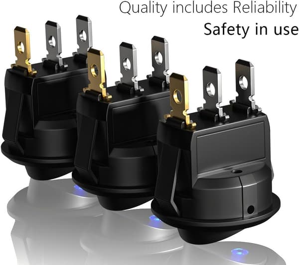 8 stk LED Vippebrytere, Interuptor 12v for Bil DC 12V 20A på/av