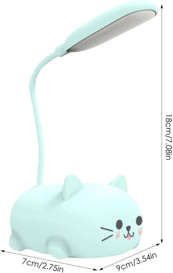 Mini Kat USB Lampe - Sød Dyr LED Natlys - 360° Justerbar